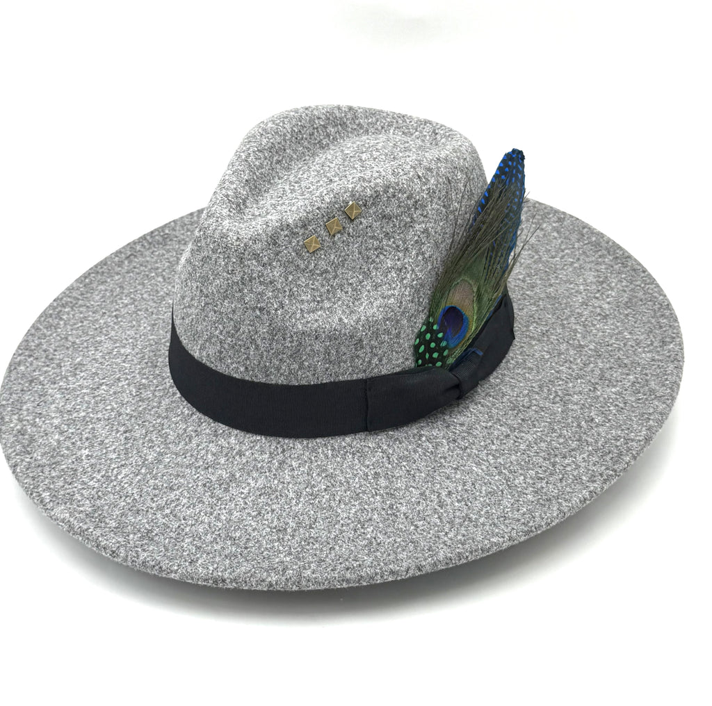 Bow Tie Fedora Hat -Granite