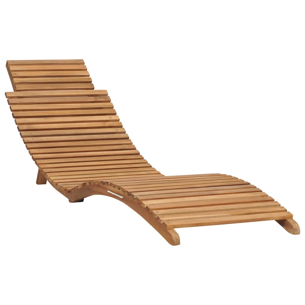 vidaXL 3 Piece Folding Patio Lounge Set Solid Teak Wood