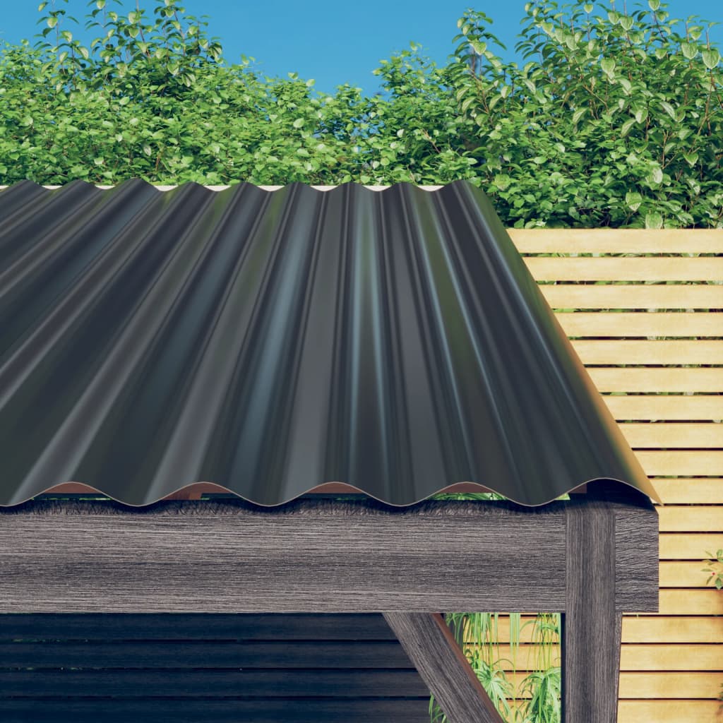 vidaXL Roof Panels Roofing Material Sheet Garage Sheds Powder-coated Steel