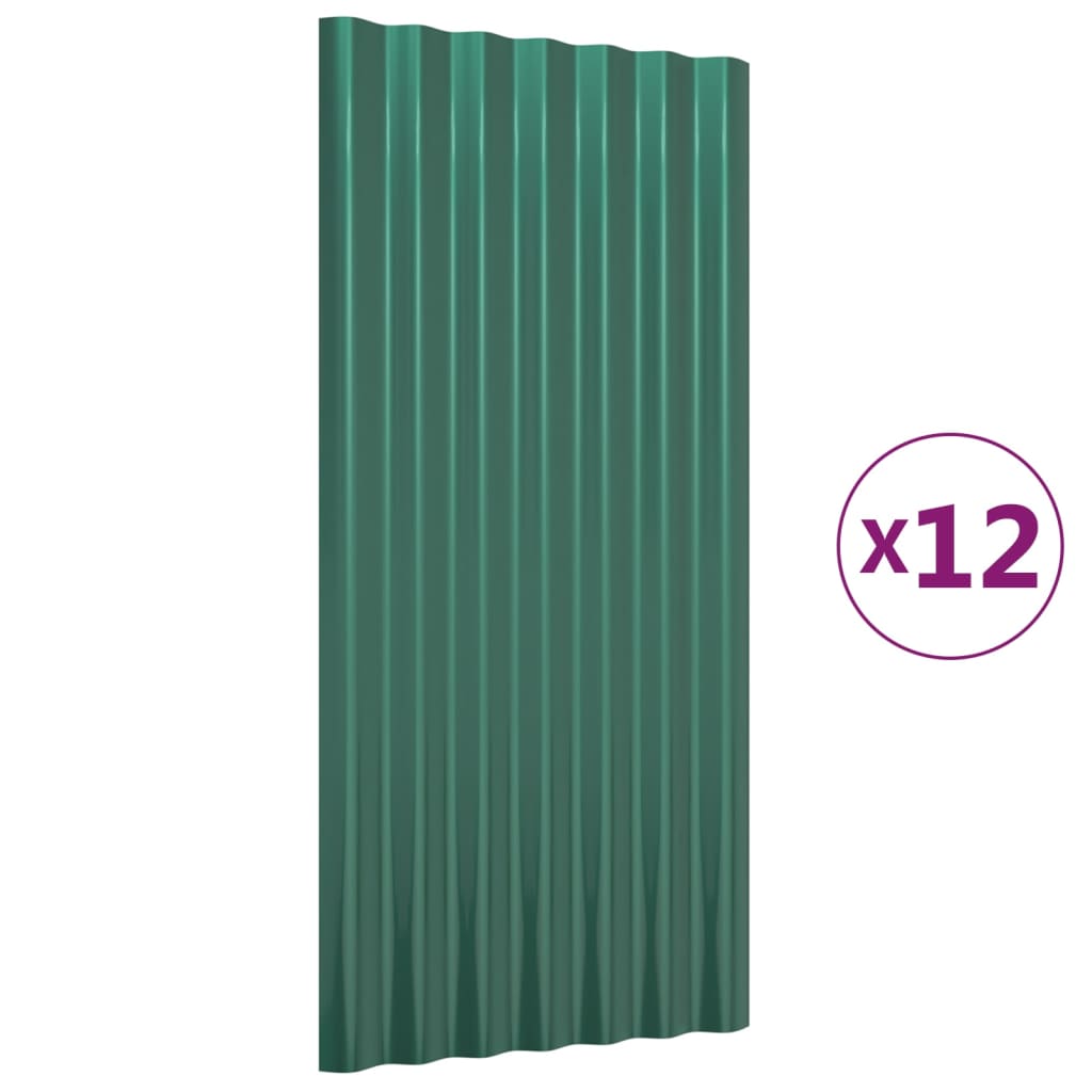 vidaXL Roof Panels Roofing Material Sheet Garage Sheds Powder-coated Steel
