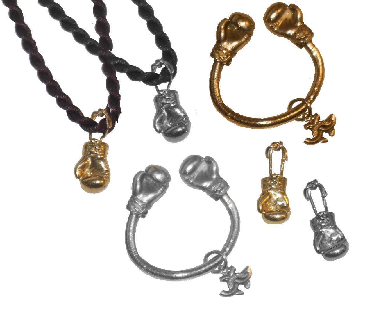 Boxing Glove Pendant-18K Gold. Keep fighting for good, health, life & love.