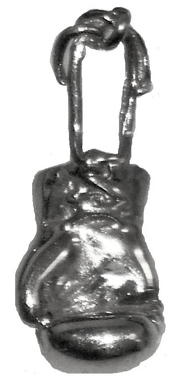Boxing Glove Pendant-18K Gold. Keep fighting for good, health, life & love.