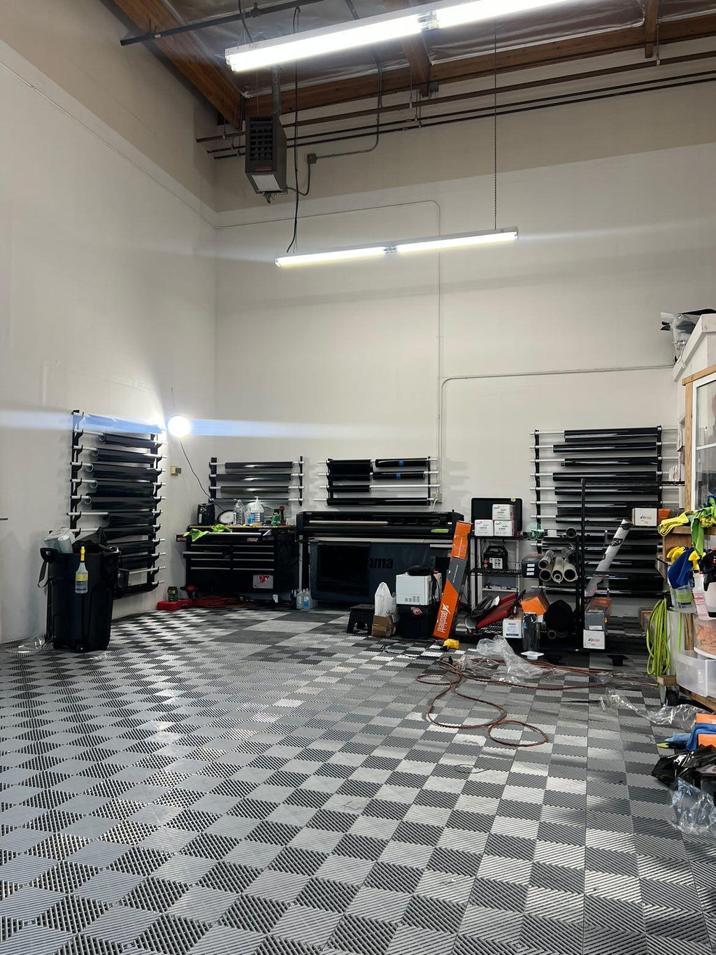 Wall-Mounted Vinyl, Tint, Paper & Cloth Wrap Rack - Modular Storage | Martin Metalwork"