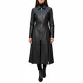 Women’s Matrix Long-Length Genuine Leather Coat