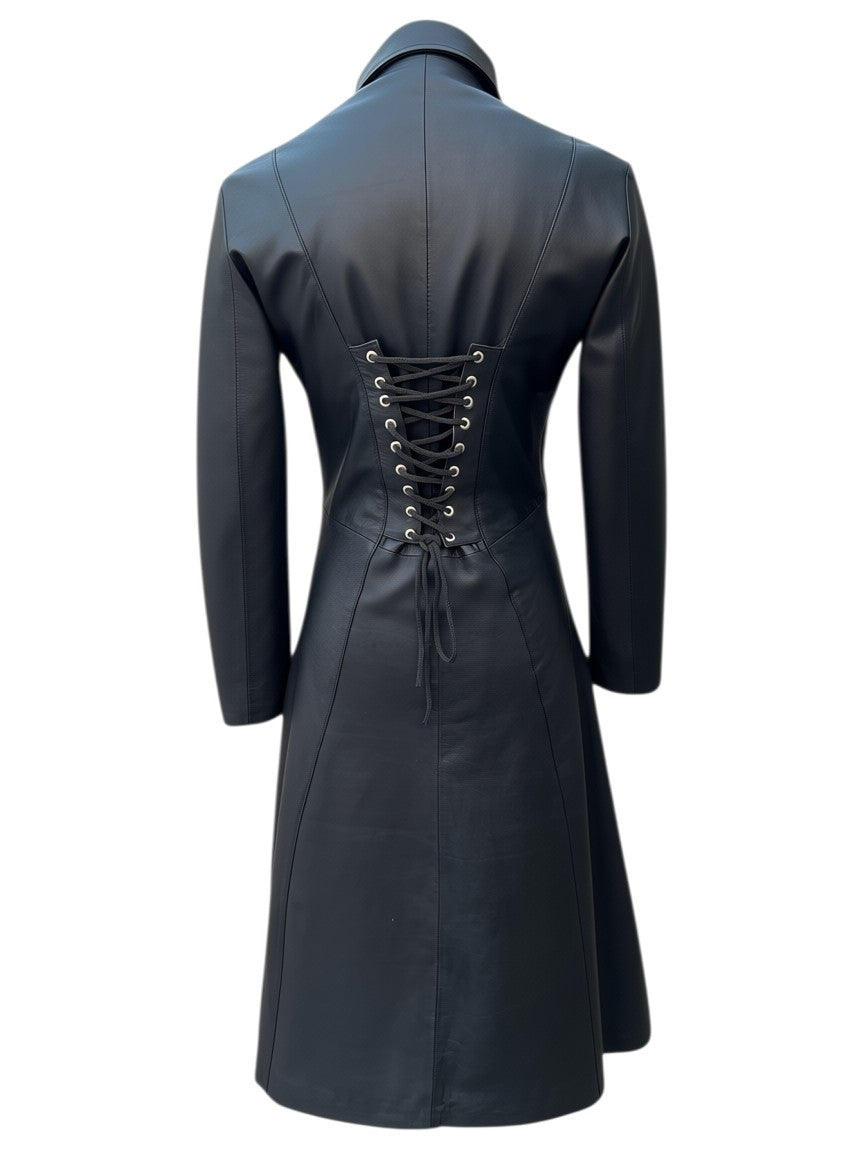 Women’s Matrix Long-Length Genuine Leather Coat
