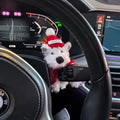 New Car Wiper Turn Signal Switch Decoration,Puppy Plush Doll Clutch Decor,kawaii Dog Car Wiper Doll Car Interior Accessories