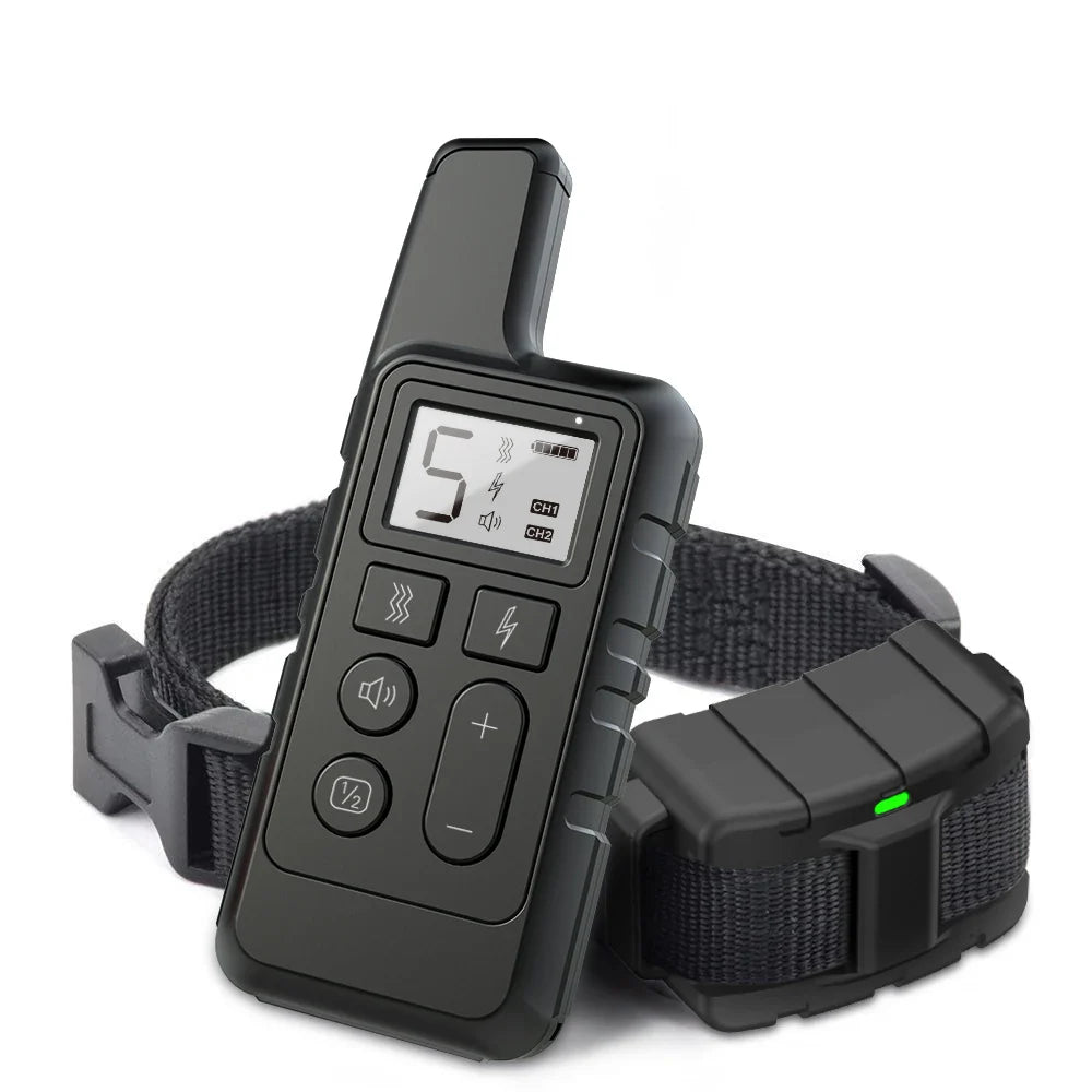 Remote Dog Training Collar Bark Control Device Rechargeable Electric Collar Anti Barking Dog Trainer