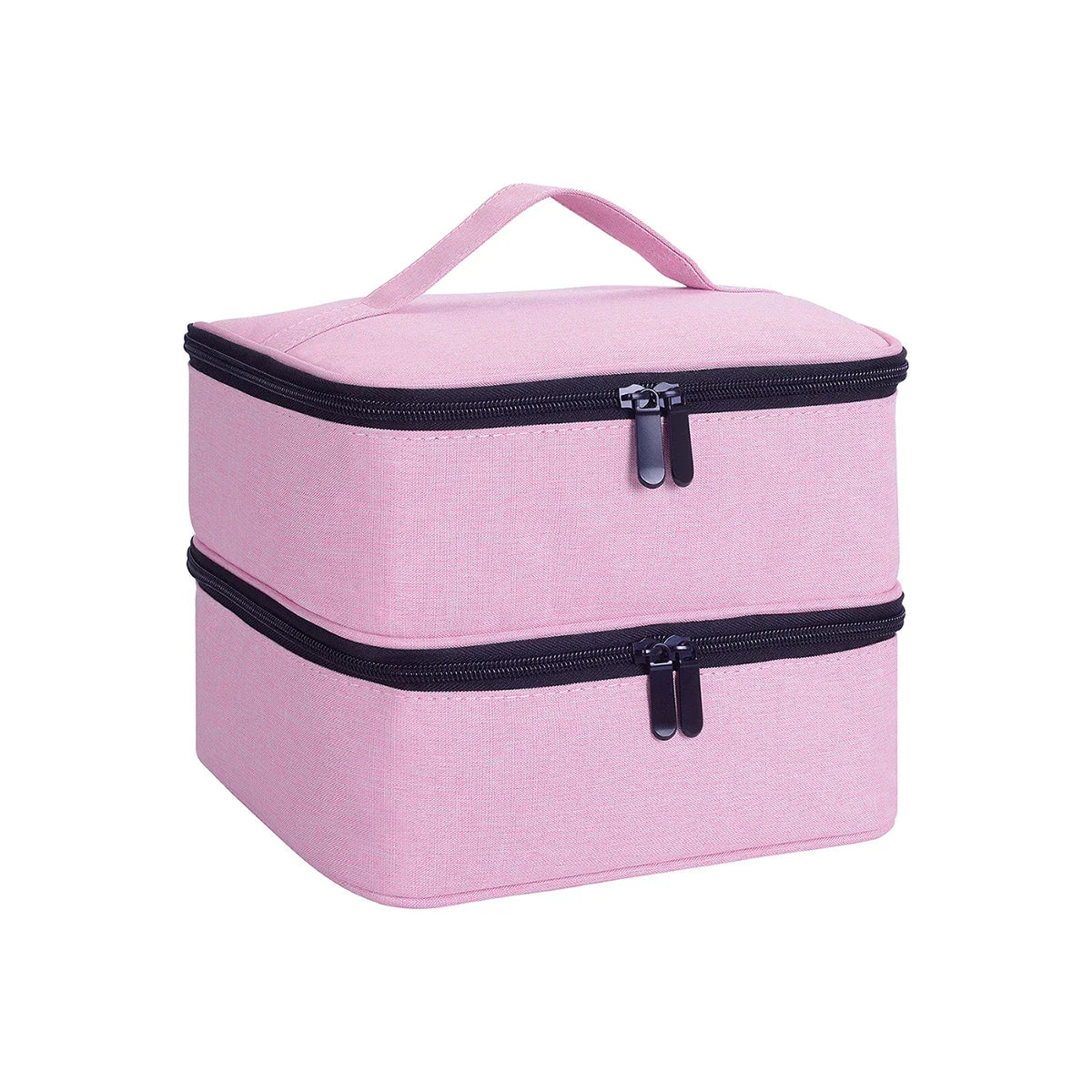 Nail polish storage device Handheld double-layer beauty storage device Handbag for girls and women Nail art, essential oil