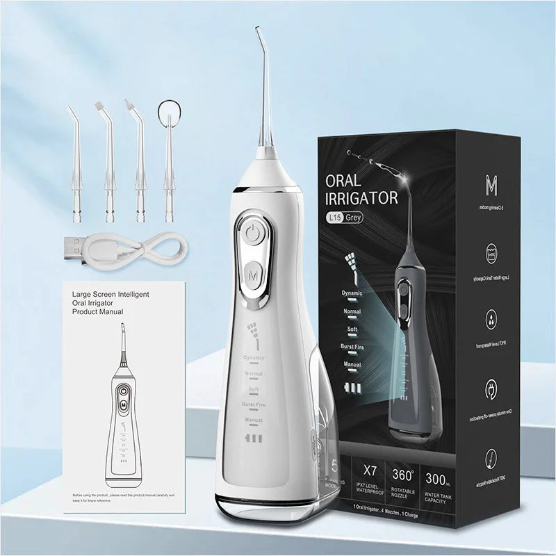 Household electric arterial irrigation device, convenient dental beauty device, water flosser, dental calculus irrigator, oral c