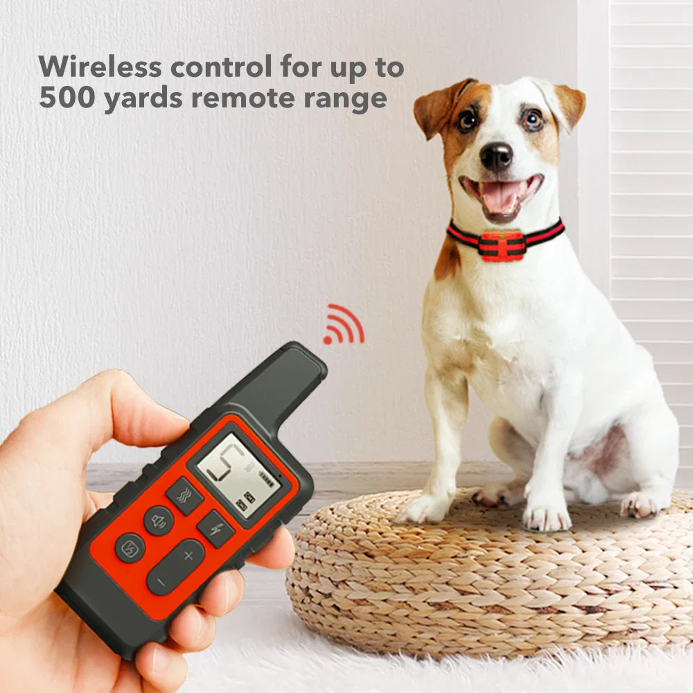 Remote Dog Training Collar Bark Control Device Rechargeable Electric Collar Anti Barking Dog Trainer