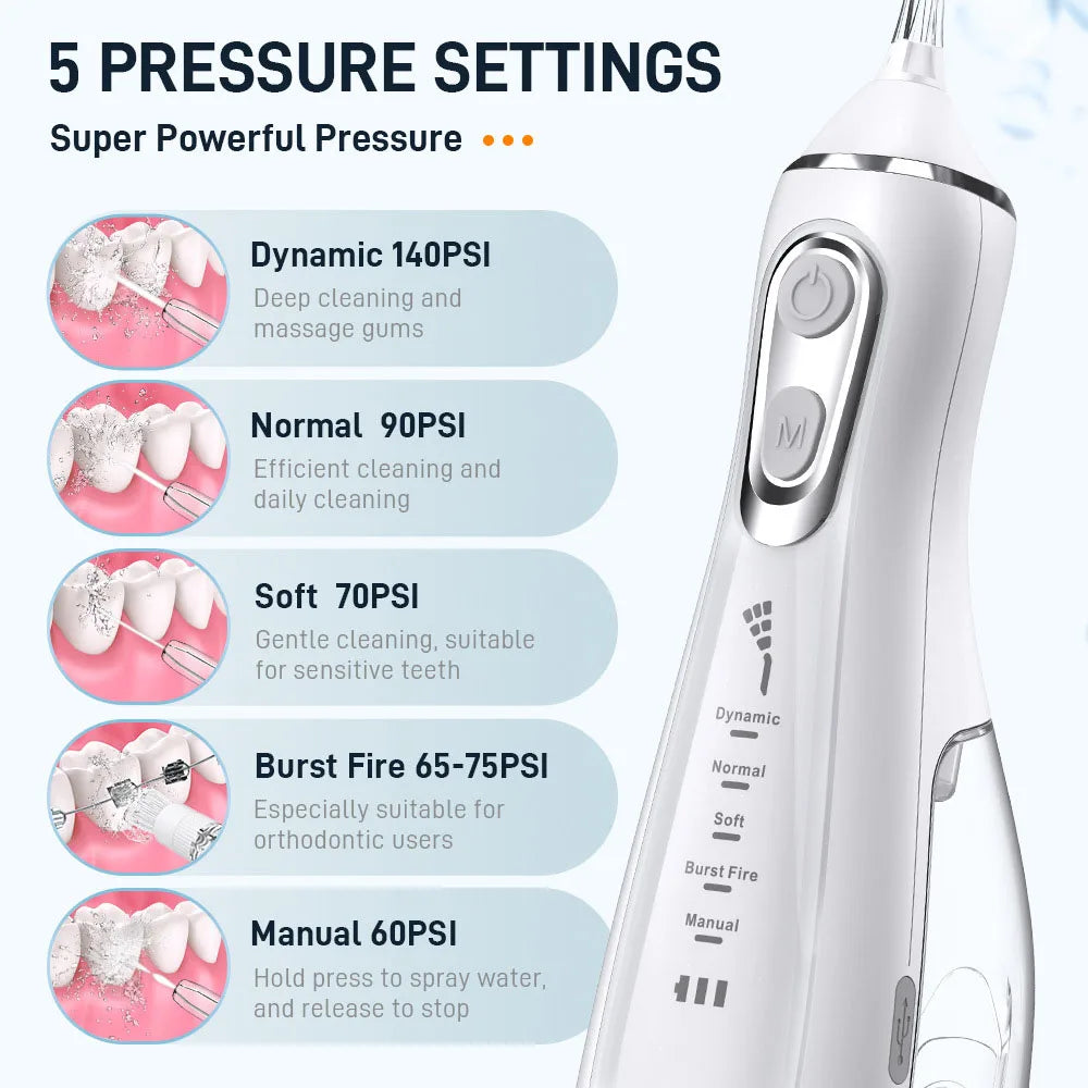 Household electric arterial irrigation device, convenient dental beauty device, water flosser, dental calculus irrigator, oral c