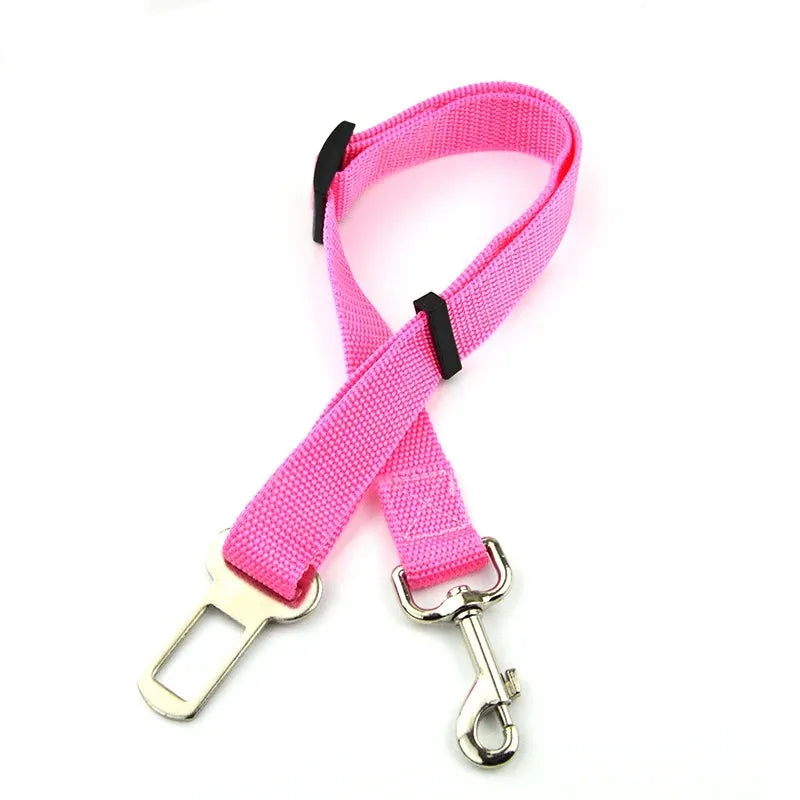 Dog Car Seat Belt Safety Protector Travel Pets Accessories Dog Leash Collar Breakaway Solid Car Harness