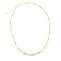 18K Gold Filled 4mm Beaded Chain Necklace (H184)