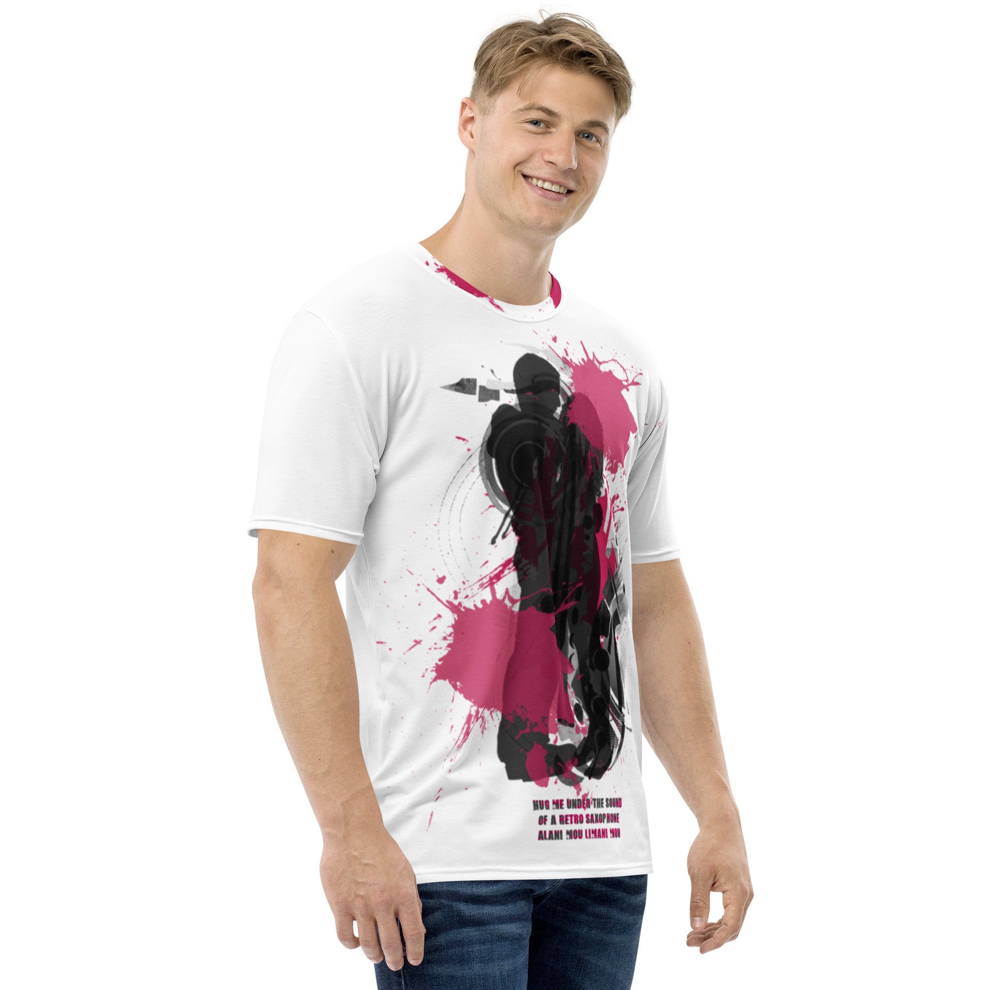 RETRO SAXOPHONΕ Men's t-shirt by Gianneli