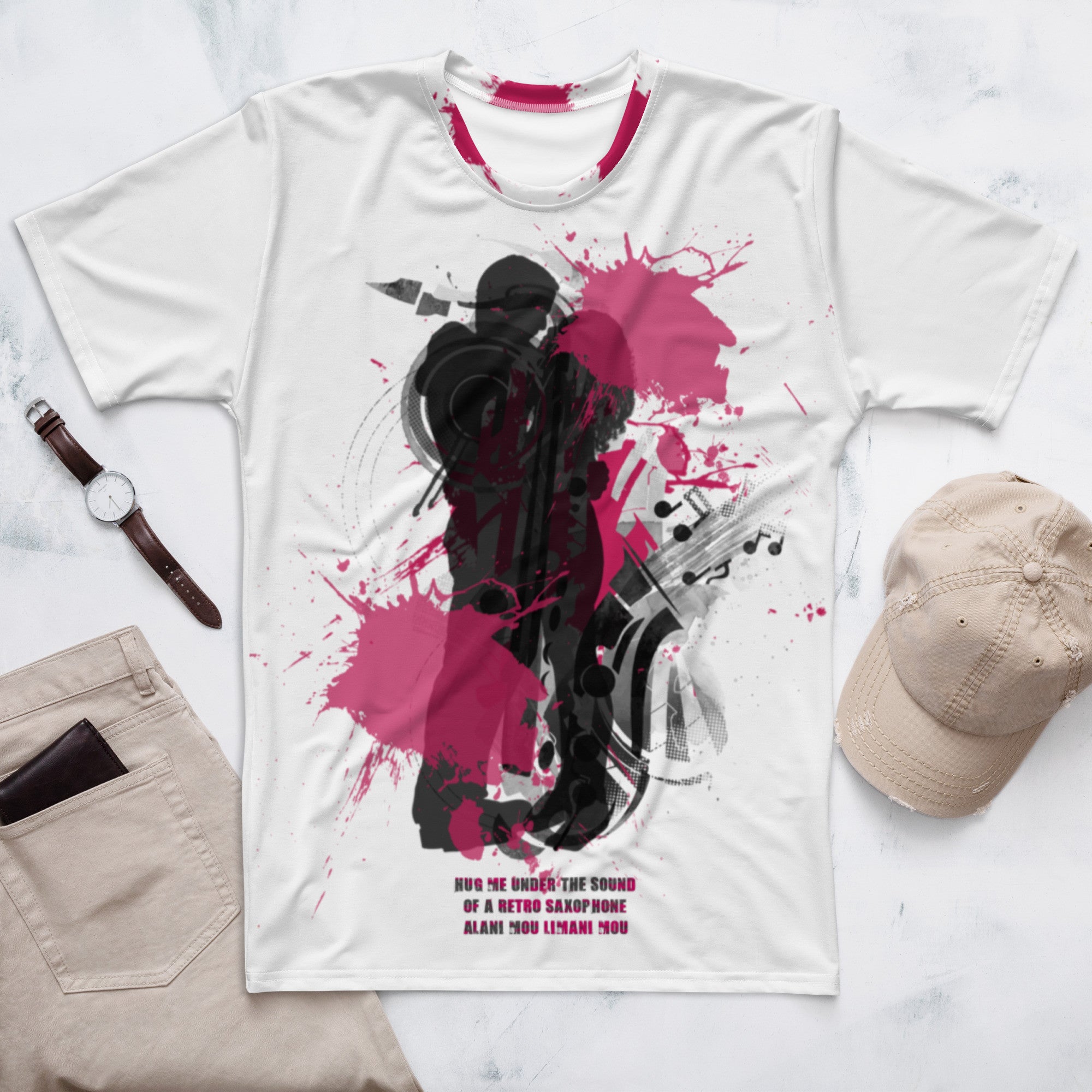 RETRO SAXOPHONΕ Men's t-shirt by Gianneli