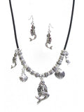 SEALIFE THEME MULTI CHARM CORD NECKLACE SET - MERMAID