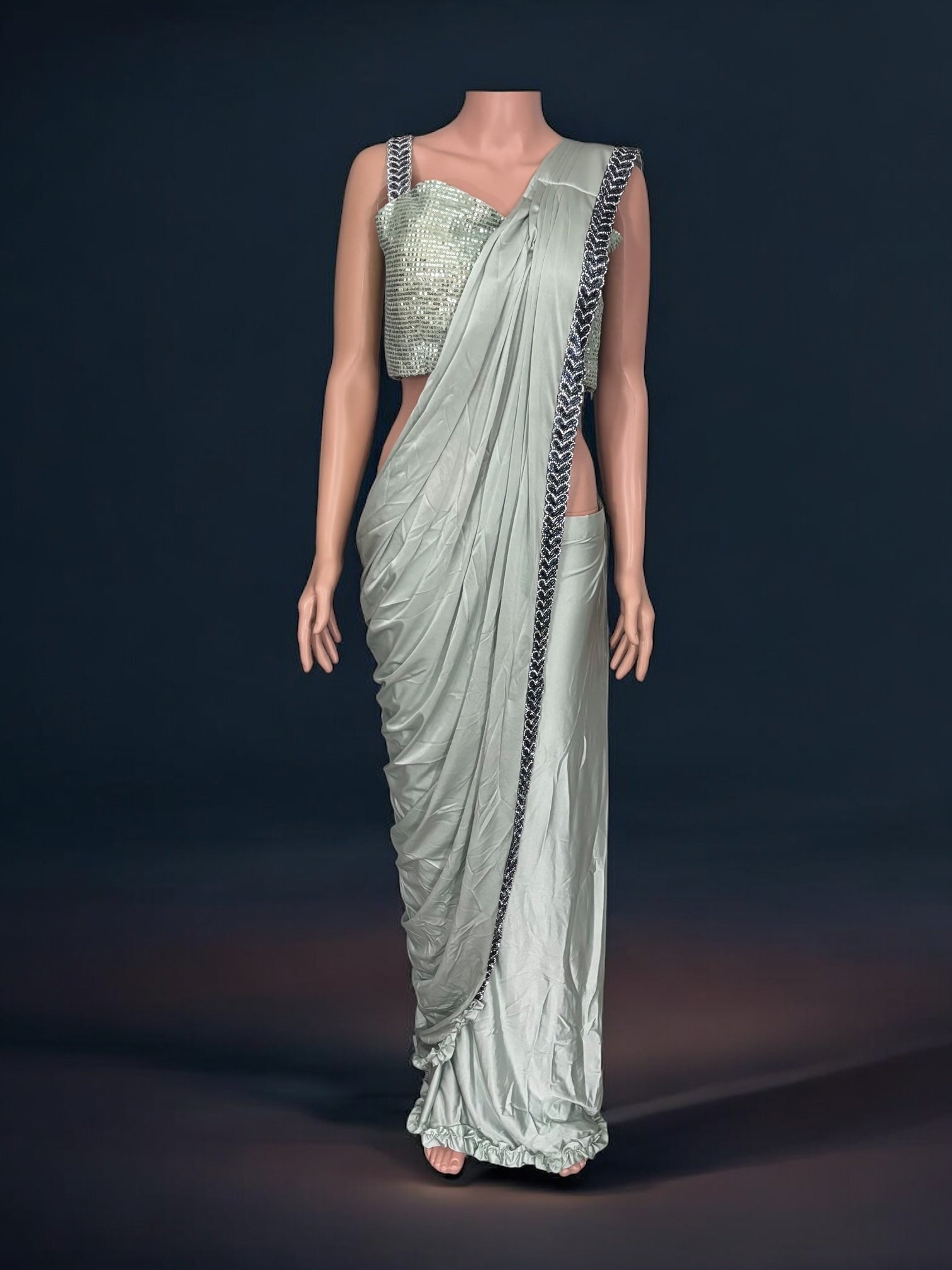 Traditional Ready to Wear Saree with Ready Blouse– Cultural Wear for Women,J1