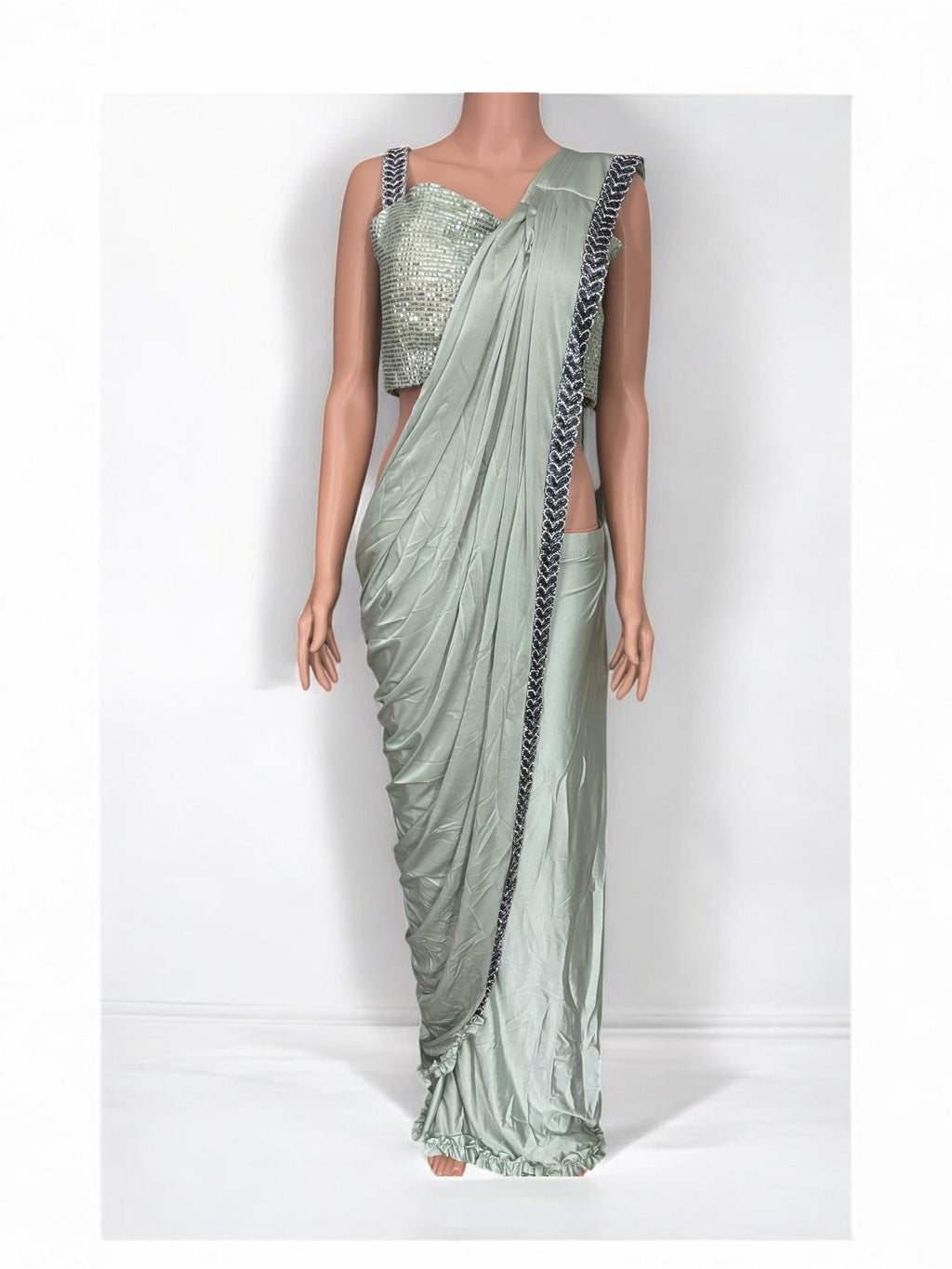 Traditional Ready to Wear Saree with Ready Blouse– Cultural Wear for Women,J1