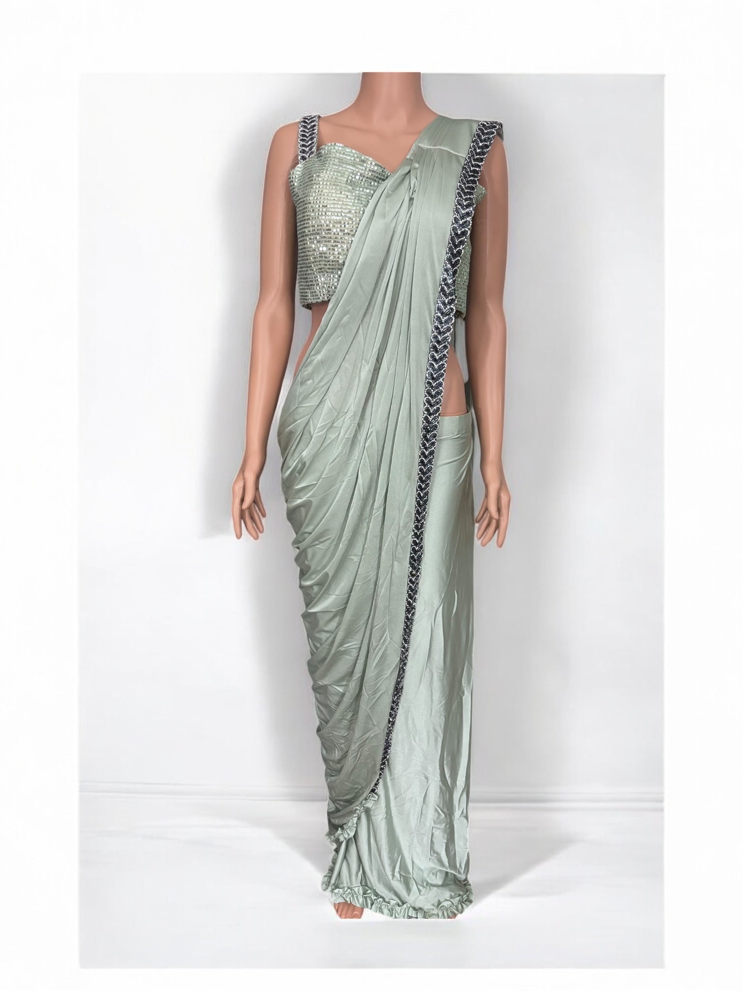 Traditional Ready to Wear Saree with Ready Blouse– Cultural Wear for Women,J1